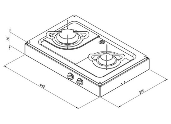 Cooktop Two Burner Cooker Thumb 2