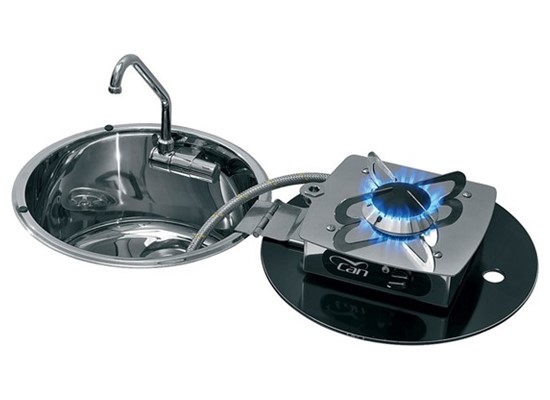 Hidden Combination Round Stove & Sink