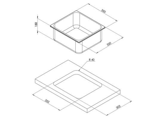 Rectangular Sink 8 Liters Thumb 2