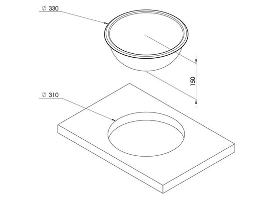 Oval Sink (Ø 330mm) Thumb 2