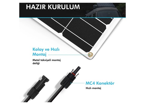 Esnek Güneş Paneli 175 Watt 12V (Monokristal)