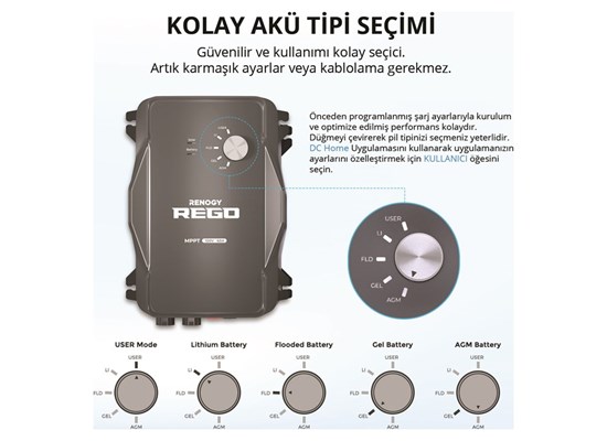 REGO MPPT Solar Şarj Kontrol Cihazı (60A) Thumb 4