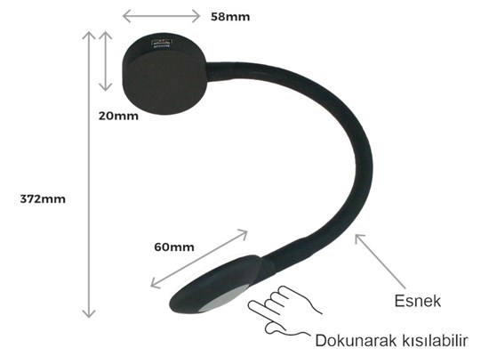 Esnek Spot Lamba - 2x USB Thumb 4