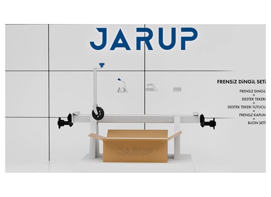 JARUP Brakeless Axle Set (1050 kg)